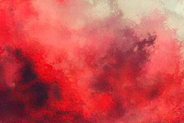 Abstract swirling clouds of vibrant red, smoky dark colors