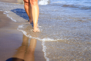 feet on the beach