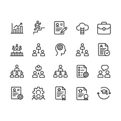 Collection of business and career development icons