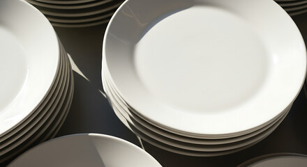 A Stack of Plates Ready for Service at a Restaurant