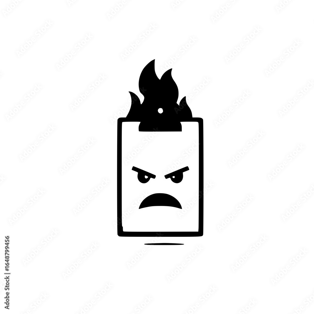 Poster clipboard with angry symbol highlighting behavioral analysis and emotional documentation