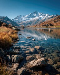 Fototapeta premium Mountain Lake Reflection