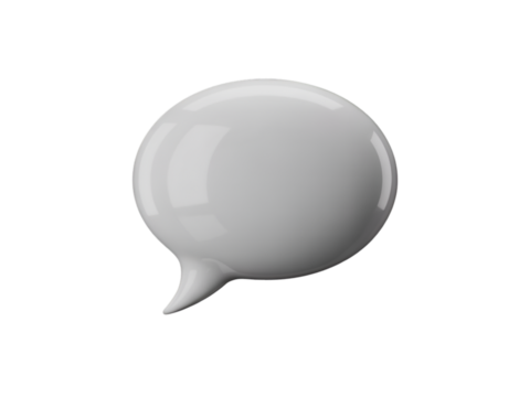 Single White Speech Bubble Icon chat communication