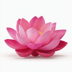 Fototapeta premium Pink lotus flower, detailed, isolated