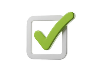 Green Check Mark Inside White Square checkbox tick