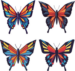 Colorful Geometric Butterflies