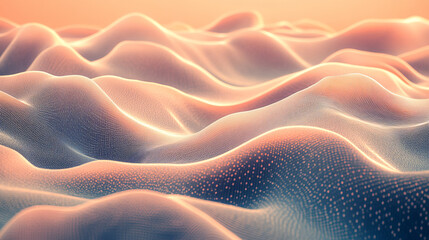 Obraz premium Abstract landscape of undulating hills, soft colors, and subtle texture