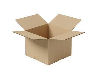Open cardboard box with flaps extended packaging shipping