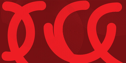 Abstract red banner background. Glowing geometric shapes graphic design. Round elements. Futuristic circle shapes. Suit for presentation, cover, brochure, website, flyer, business, poster, booklet