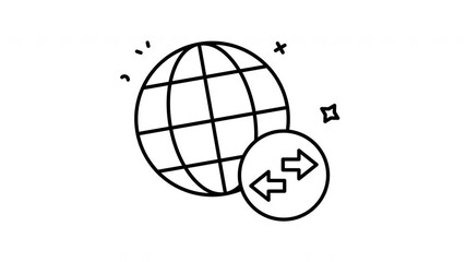 transfer globe animation - Powered by Adobe