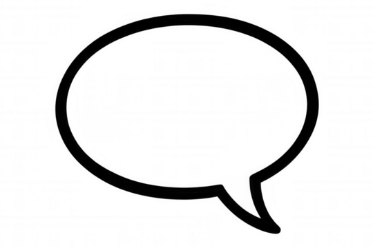 Black speech bubble featuring transparent backdrop, symbolizing communication and dialogue exchange