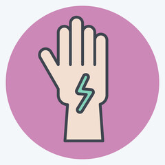 Obraz premium Icon Skull Tatto. related to Tattoo symbol. color mate style. design editable