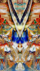 Abstract art background . Hand painting artwork on canvas .