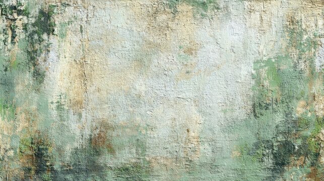 Textured, muted tones of beige, green, and gray