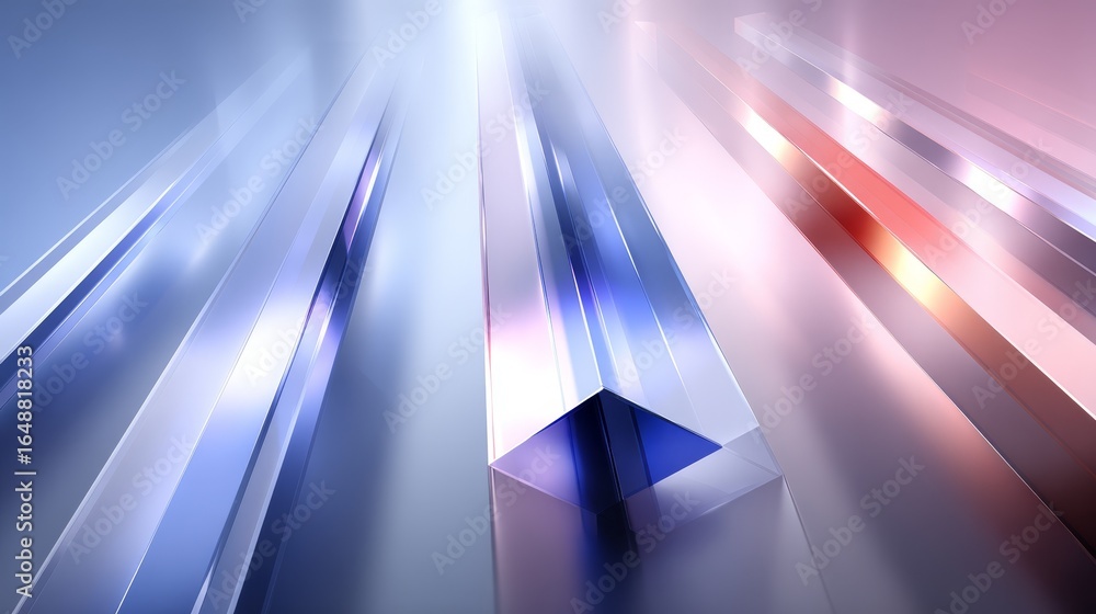 Poster visually stunning abstract 3d background illustration with a striking blue and red color scheme crea