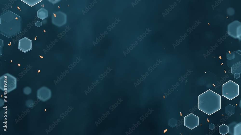 Aufkleber dark blue hexagonal pattern on an abstract geometric background with a modern futuristic feel for di
