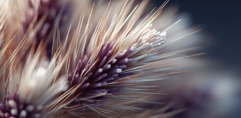 Close-up of dried seed heads with delicate filaments