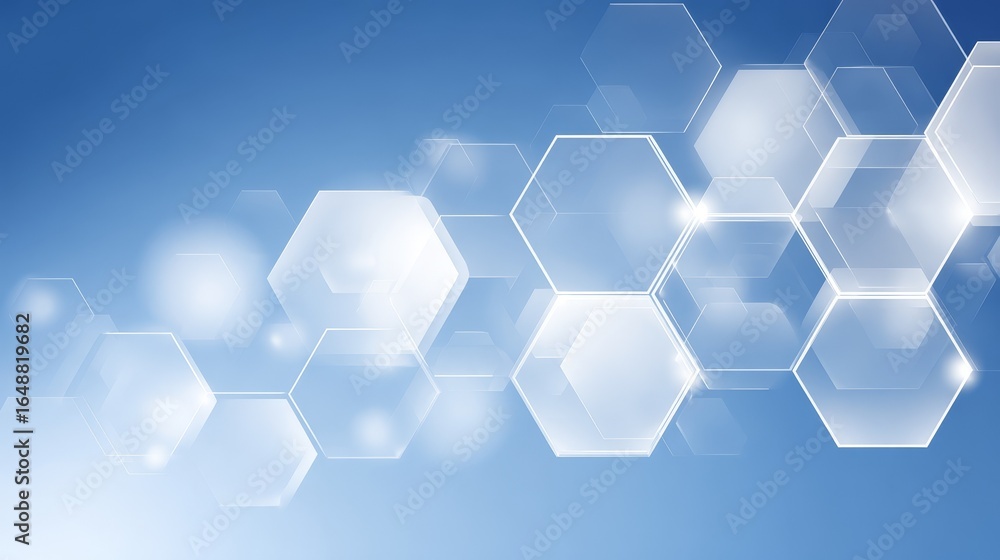 Poster vibrant abstract hexagon pattern background with a geometric honeycomb structure creating a futurist