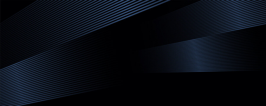 Modern dark blue banner background with geometric diagonal overlay and glowing lines eps 10