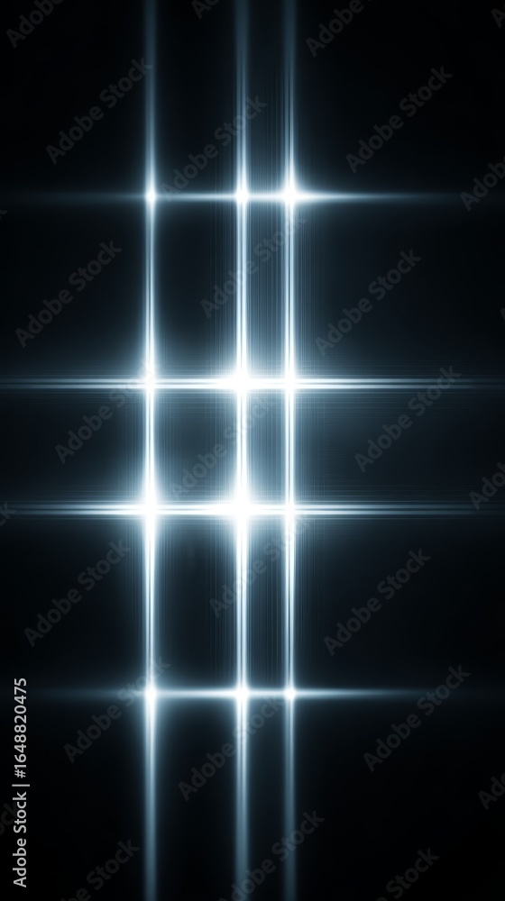 Poster abstract digital illustration of a subtle light pattern shimmering on a dark black background creati
