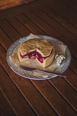 Delicious Gluten-Free Cherry Dessert on White Plate