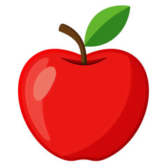 red apple ,vector illustration white background
