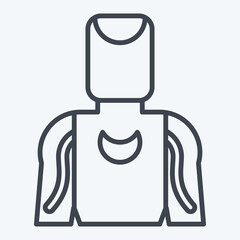 Icon Tatto Artist. related to Tattoo symbol. line style. design editable