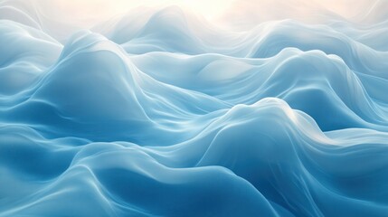 Obraz premium Dreamlike Vista of Soft, Translucent Blue Hills Bathed in Ethereal Light
