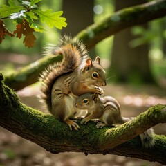 Obraz premium squirrel on tree