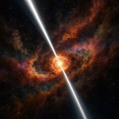 Photorealistic 3D Scientific Rendering of a Gamma-Ray Burst from a Collapsing Hypernova with Energy Beams and Scattered Cosmic Dust