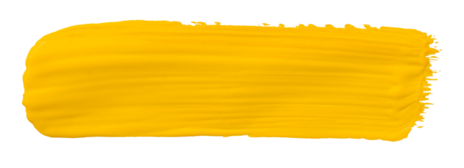 Yellow brush isolated on transparent background