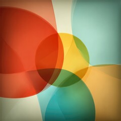 Obraz premium Abstract layered circles in soft pastel colors