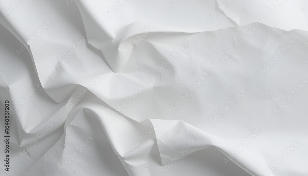 Poster elegant white fabric texture with flowing folds and shadows for design or background use