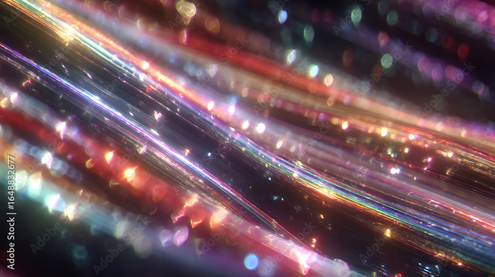 Poster abstract light trails background with bokeh effect for wallpaper and graphic design resource usage 1