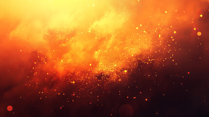 Fiery abstract background with glowing particles
