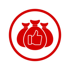 Money Bag icon isolated on transparent background