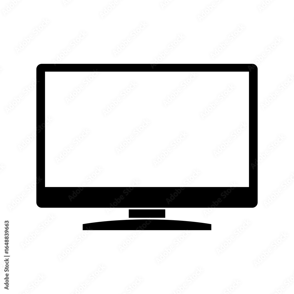 Poster computer screen simple icon isolated on transparent background