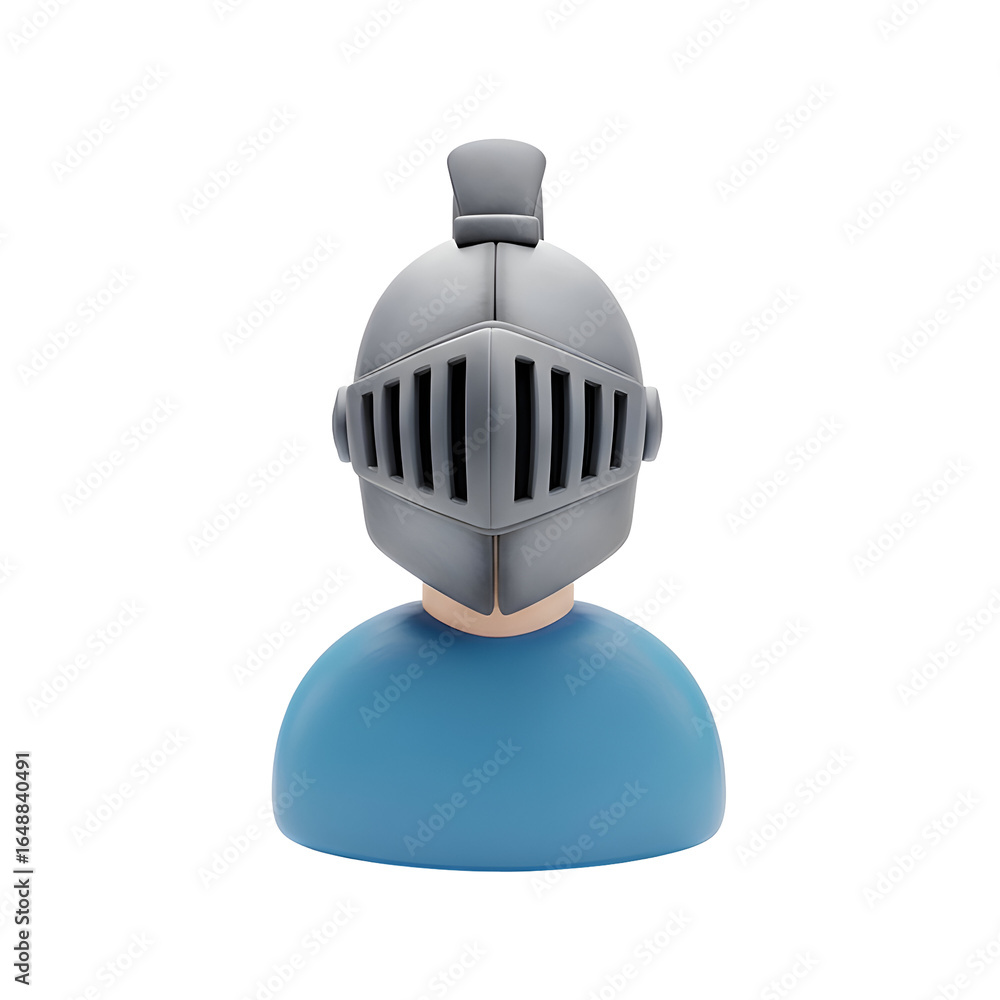 Aufkleber digital knight: guardian of data security and privacy with knight's helmet protection