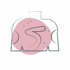 Icon Yakuza Style. related to Tattoo symbol. Color Spot Style. design editable