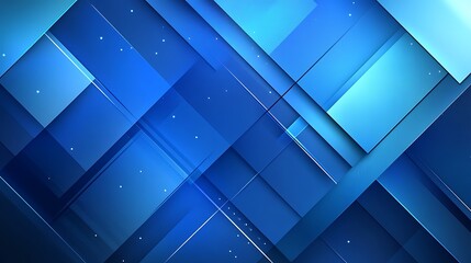 Fototapeta premium Abstract blue background with overlapping geometric shapes and subtle light effects design art wallpaper