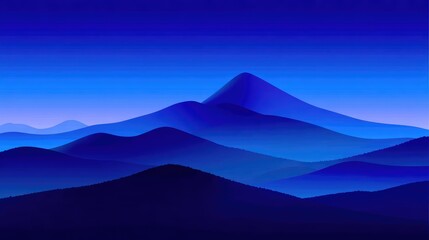 Blue mountains at twilight