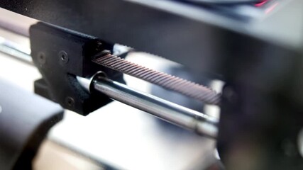 Rack and pinion gear rotating smoothly in six steps. Media