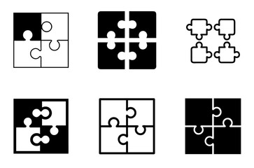 Puzzle piece icon for problem-solving, teamwork, and finding the right solution

