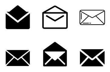 Simple vector envelope symbol for mail, notifications, and inbox designs

