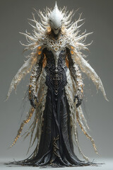 Fantastical Ethereal Creature with Crystalline Armor