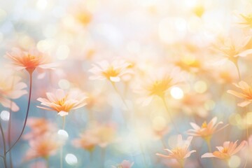 Fototapeta premium Flower pattern bokeh effect background backgrounds sunlight outdoors.