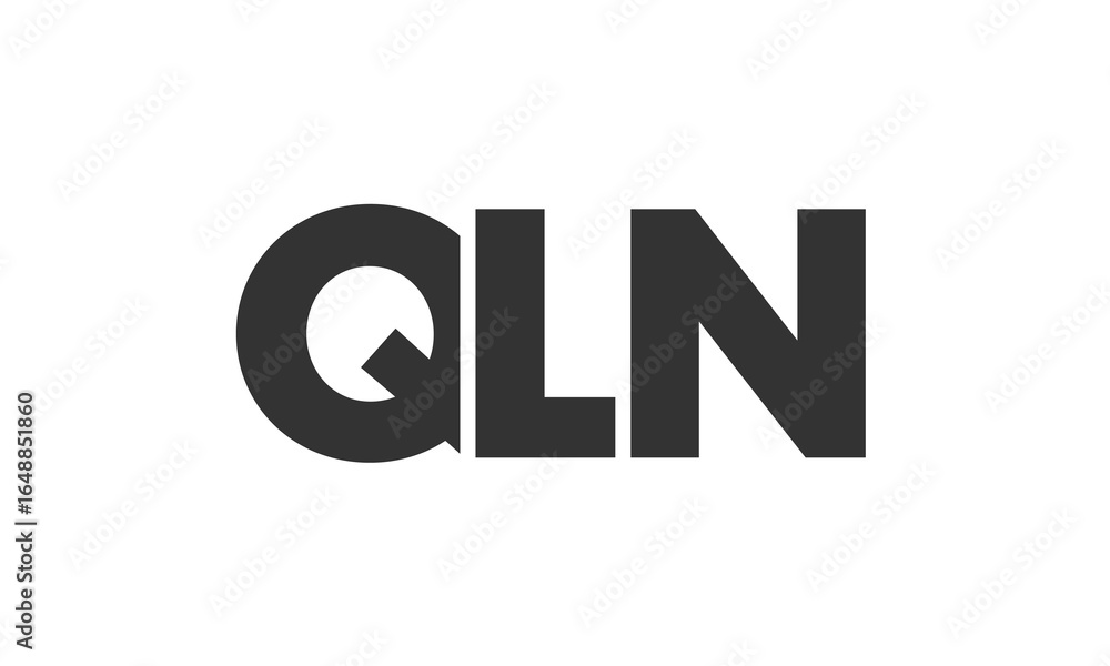 Poster qln logo design template with strong and modern bold text. initial based vector logotype featuring s