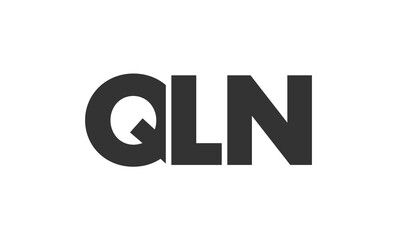 QLN logo design template with strong and modern bold text. Initial based vector logotype featuring simple and minimal typography. Trendy company identity.
