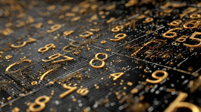 Golden numbers on a dark grid