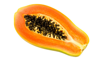 papaya isolated on transparent background